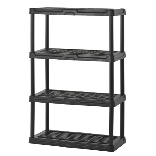 Sandusky Lee PS361856-4B Plastic Shelving, 36" Width x 56" Height x 18" Depth, Black