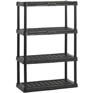 Sandusky Lee PS361856-4B Plastic Shelving, 36" Width x 56" Height x 18" Depth, Black