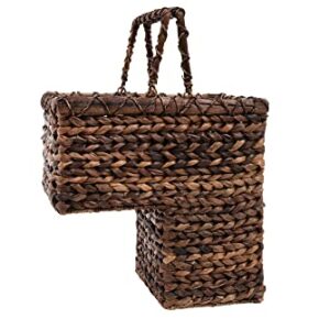 Creative Co-Op Woven BacBac Leaf Stair Basket, Natural