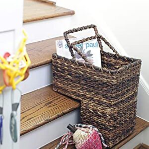 Creative Co-Op Woven BacBac Leaf Stair Basket, Natural