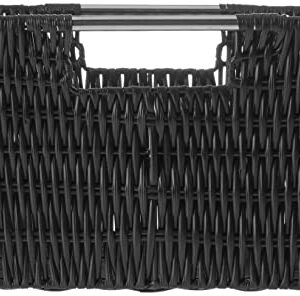 Whitmor Rattique Storage Baskets - Black - (3 Piece Set)