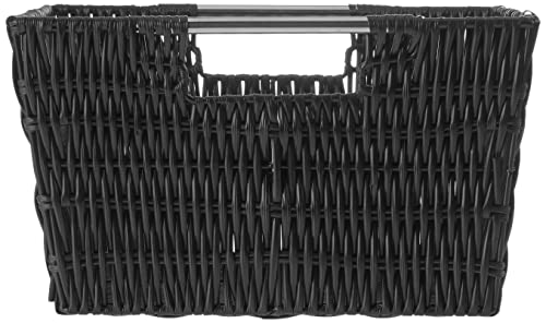 Whitmor Rattique Storage Baskets - Black - (3 Piece Set)