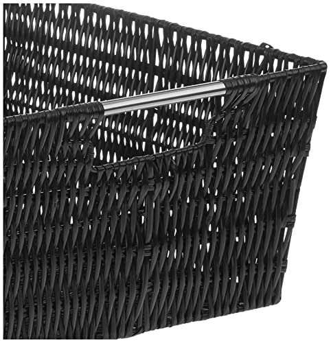 Whitmor Rattique Storage Baskets - Black - (3 Piece Set)