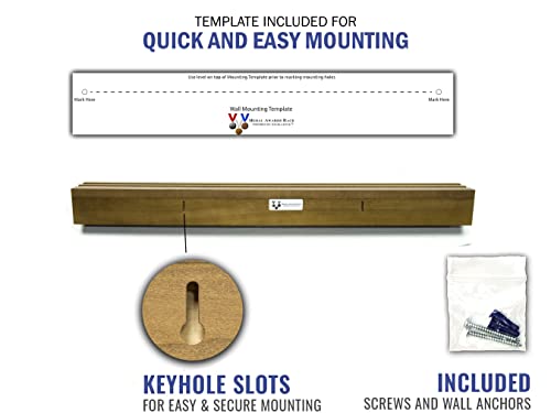 3ft Medal Awards Rack Premier Trophy Shelf- Trophy, Plaque and Medal Display (Stained Walnut)