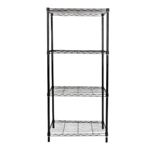gia home series 4 tier wire shelving unit standing storage metal shelves for kitchen&bathroom,set of 1,black