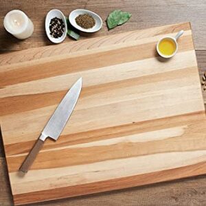 Labell Wood Cutting Boards - Large Canadian Maple Chopping Board for Meats, Vegetables, Fruits, and Cheeses - Flat Board Perfect for Carving, Serving, and Charcuterie (18" x 24" x 0.75")