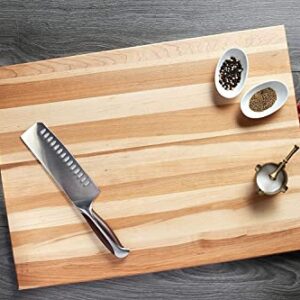 Labell Wood Cutting Boards - Large Canadian Maple Chopping Board for Meats, Vegetables, Fruits, and Cheeses - Flat Board Perfect for Carving, Serving, and Charcuterie (18" x 24" x 0.75")