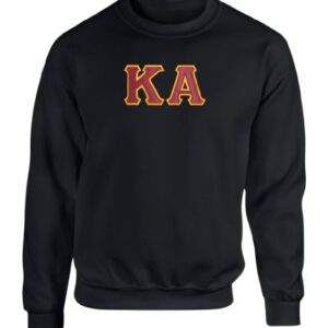 Kappa Alpha Twill Letter Crewneck Sweatshirt Black XL