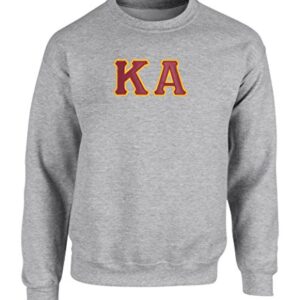 Kappa Alpha Twill Letter Crewneck Sweatshirt Black XL