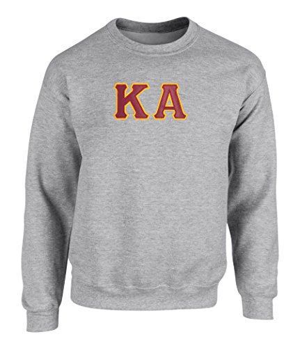 Kappa Alpha Twill Letter Crewneck Sweatshirt Black XL