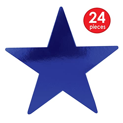 Beistle 24-Piece Foil Star Cutouts, 12-Inch