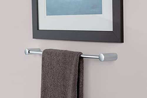 Moen 24-in Align Modern Wall Mounted Chrome Towel Bar Accessory, Sturdy Contemporary Design for Bathroom Towel Storage and Organization, YB0424CH