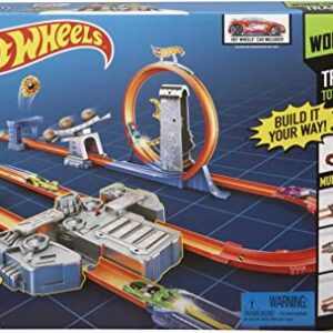 Hot Wheels Track Builder Total Turbo Takeover Track Set, Motorized Playset with Loops & Stunts, Includes 1 Hot Wheels Die-Cast Car, Toy for Kids 6 to 12 Years Old [Amazon Exclusive]