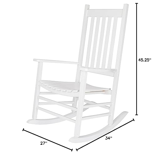 Shine Company Inc. 4332WT Vermont Porch Rocker, White