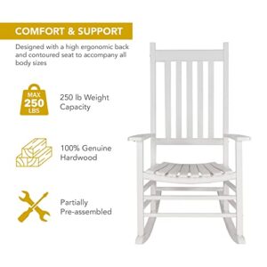 Shine Company Inc. 4332WT Vermont Porch Rocker, White