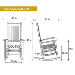 Shine Company Inc. 4332WT Vermont Porch Rocker, White