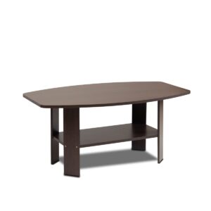 furinno simple design coffee table, dark brown