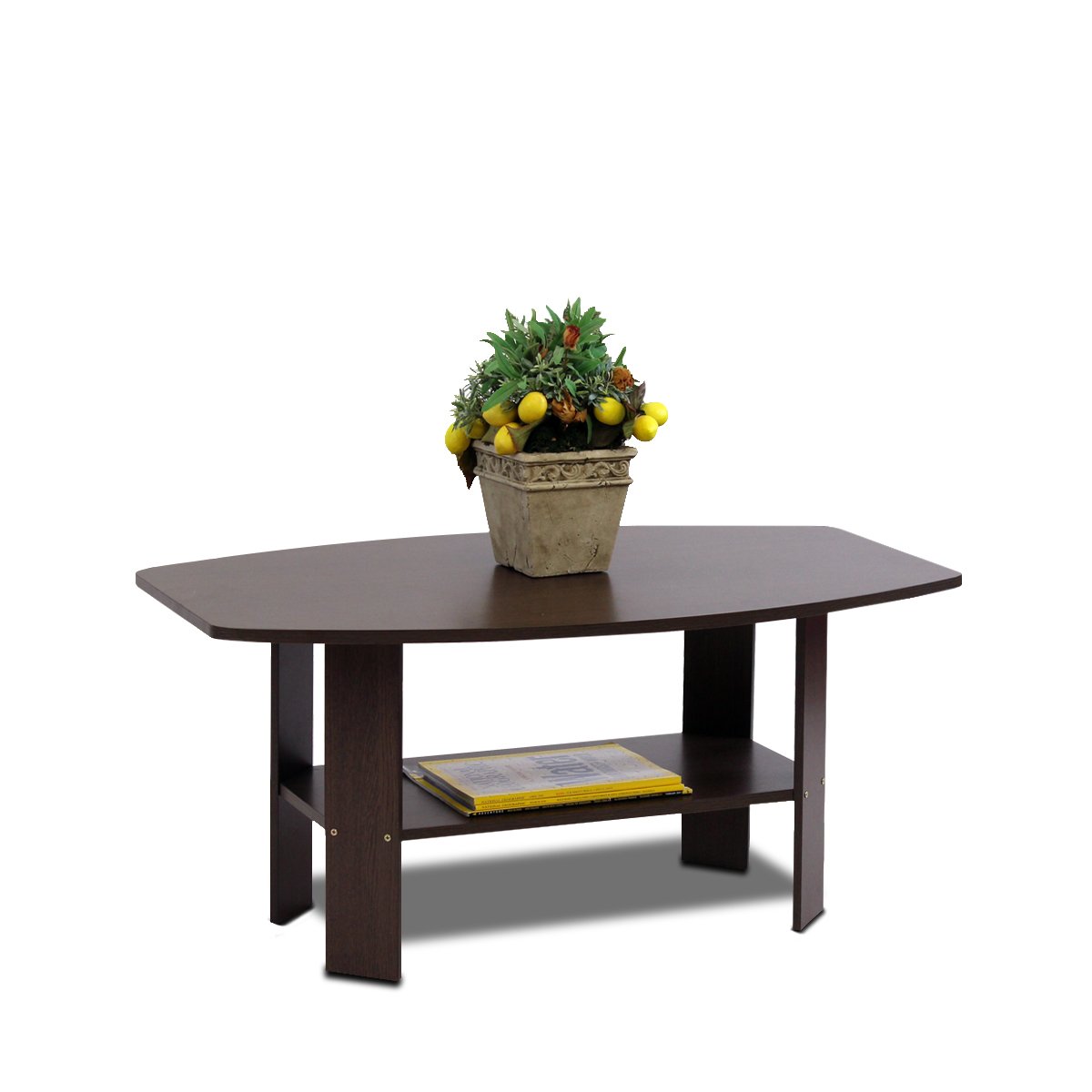 Furinno Simple Design Coffee Table, Dark Brown