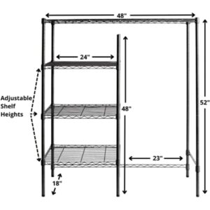 DormCo Suprima Adjustable Shelving - The Shelf Supreme - Black