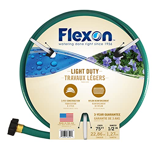 Flexon FR1275CN Light Duty Garden Hose, 75ft, Green