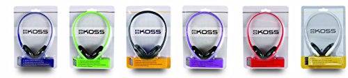 Koss KPH7G Portable On-Ear Headphone with Adjustable Headband - Green, 8.7 x 6.2 x 2.0