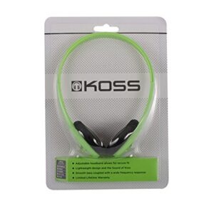 Koss KPH7G Portable On-Ear Headphone with Adjustable Headband - Green, 8.7 x 6.2 x 2.0