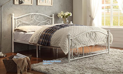 Homelegance Pallina Metal Platform Bed, Twin, White