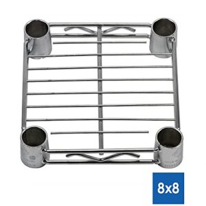 Shelving Inc. 8" d x 8" w x 72" h Chrome Wire Shelving with 5 Tier Shelves, Weight Capacity 800lbs Per Shelf