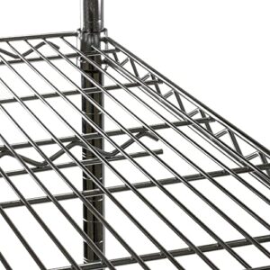 Shelving Inc. 12" d x 12" w x 72" h Chrome Wire Shelving with 5 Shelves