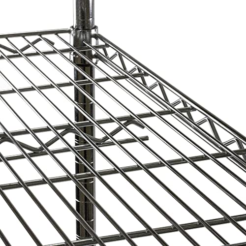 Shelving Inc. 8" d x 12" w x 54" h Chrome Wire Shelving with 4 Tier Shelves, Weight Capacity 800lbs Per Shelf