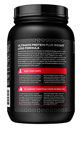 Protein Powder for Weight Loss MuscleTech Nitro-Tech Ripped Whey Protein Powder + Weight Loss Formula Lose Weight Weight Loss Protein Powder for Women & Men Vanilla, 2 lb(package may vary)