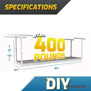 MonsterRAX - 2x8 Overhead Garage Storage Rack (24"-45")