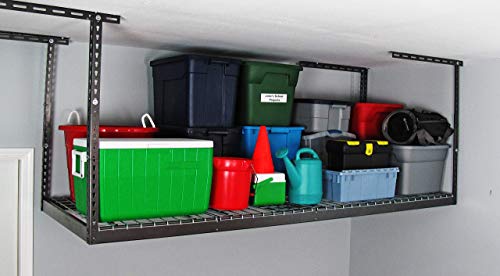 MonsterRax-3x8 Overhead Garage Storage Rack (Hammertone, 24"-45")