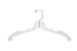 nahanco 505 plastic dress hanger, middle heavy weight, 17", clear (pack of 100)