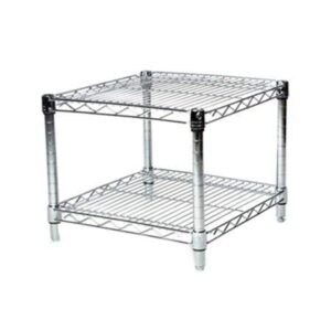 shelving inc. 24" d x 24" w chrome wire shelving with 2 shelves