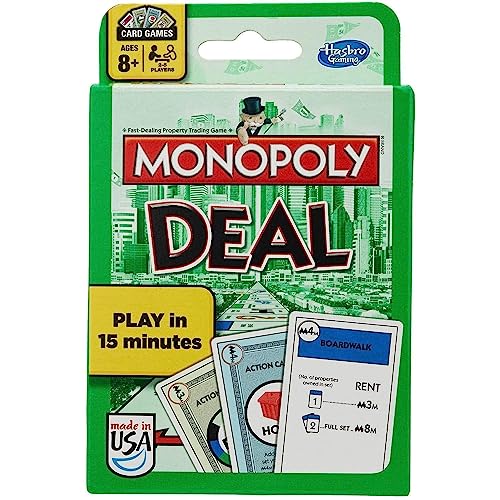 MONOPOLY Deal Card Game, Quick-Playing Card Game for 2-5 Players, Game for Families and Kids Ages 8 and Up (Amazon Exclusive)