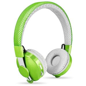 lilgadgets untangled pro wireless headphones for kids, on-ear bluetooth headphones with built-in microphone, no more tangled wires, kids headphones for school, green