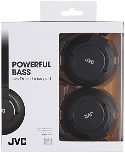 JVC HAS180 Lightweight Powerful Bass Headphones - Black