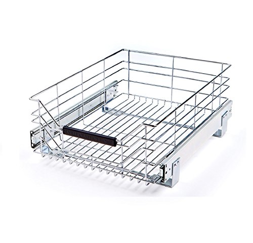 Seville Classics Chrome Wire Sliding Storage Drawer