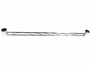 nexel hanger rail for wire shelving, chrome finish, 36" l