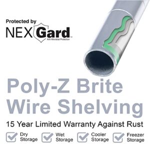 Nexel 4-Shelf Wire Shelving Unit, Clear Epoxy Finish, 21" W x 24" L x 63" H