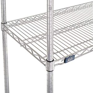 Wire Shelving Starter Unit, 4 Tier, Chrome