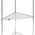 Global Industrial Corner Shelf, Chrome, 32" W x 24" D