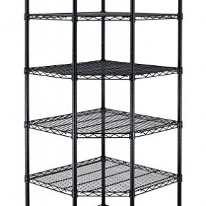 BestOffice New Heavy Duty Wire Steel 6-Tier Corner Shelf Garage Storage Shelving Rack C706