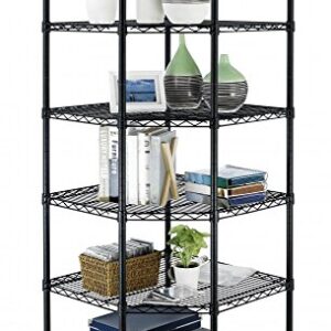 BestOffice New Heavy Duty Wire Steel 6-Tier Corner Shelf Garage Storage Shelving Rack C706