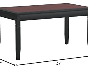 Linon Camden Table, 36" w x 20.5" d x 18" h, Cherry Coffee