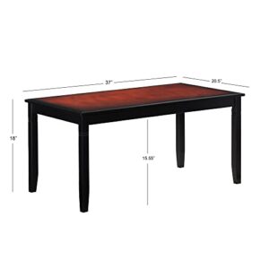 Linon Camden Table, 36" w x 20.5" d x 18" h, Cherry Coffee