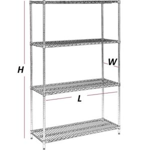 Nexel 18" x 30" x 86", 4 Tier, NSF Listed Adjustable Wire Shelving, Unit Commercial Storage Rack, Silver Epoxy, Leveling feet