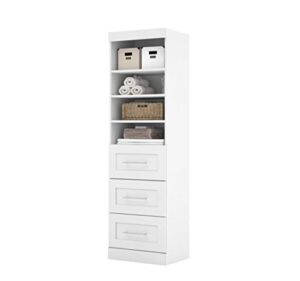 bestar pur 25w storage unit with 3 drawers in white
