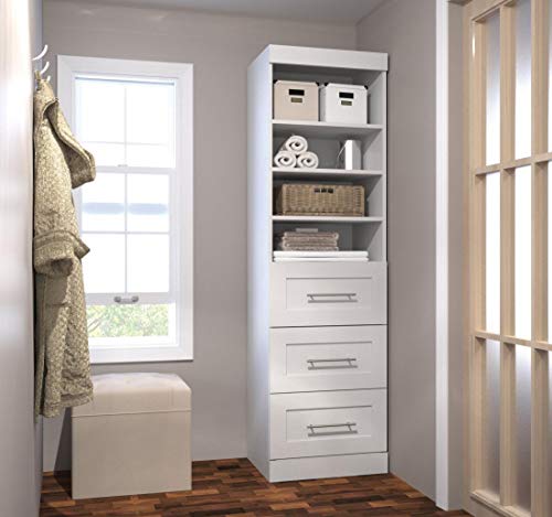 Bestar Pur 25W Storage Unit with 3 Drawers in white